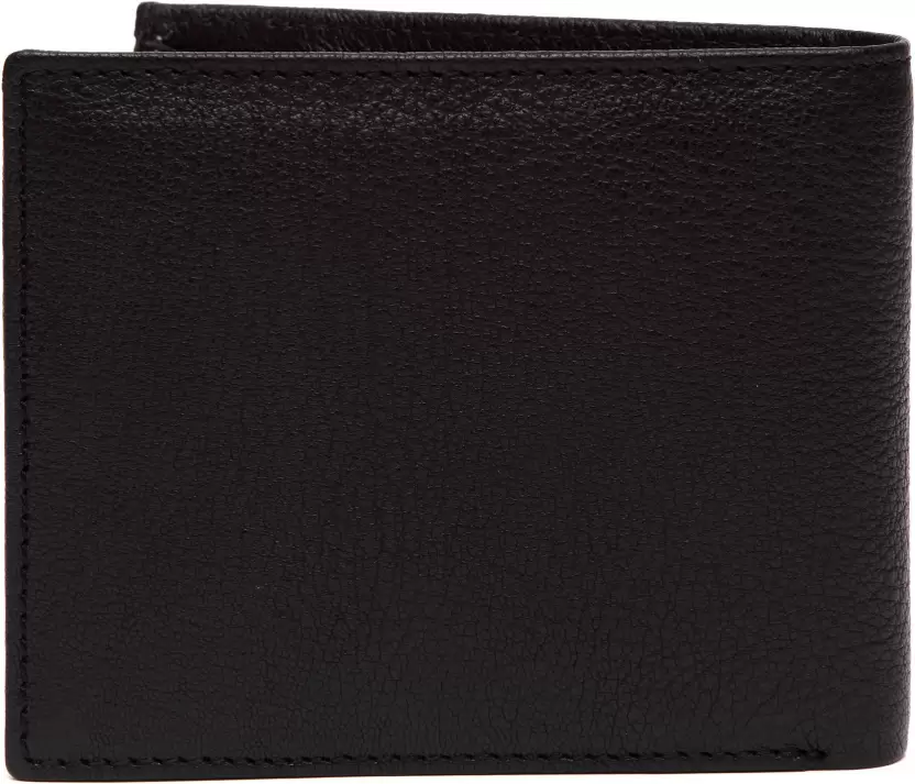 Men Casual Black Genuine Leather RFID Wallet - Regular Size  (7 Card Slots)